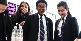 CREST Discovery Day British Science Week Process Card Four Young Students Smiling At A Class