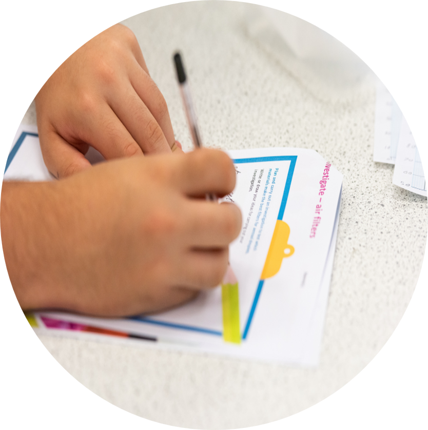 Writing Hand Round Shape